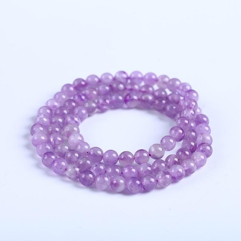 vòng tay thach anh tím lavender có kiểm định