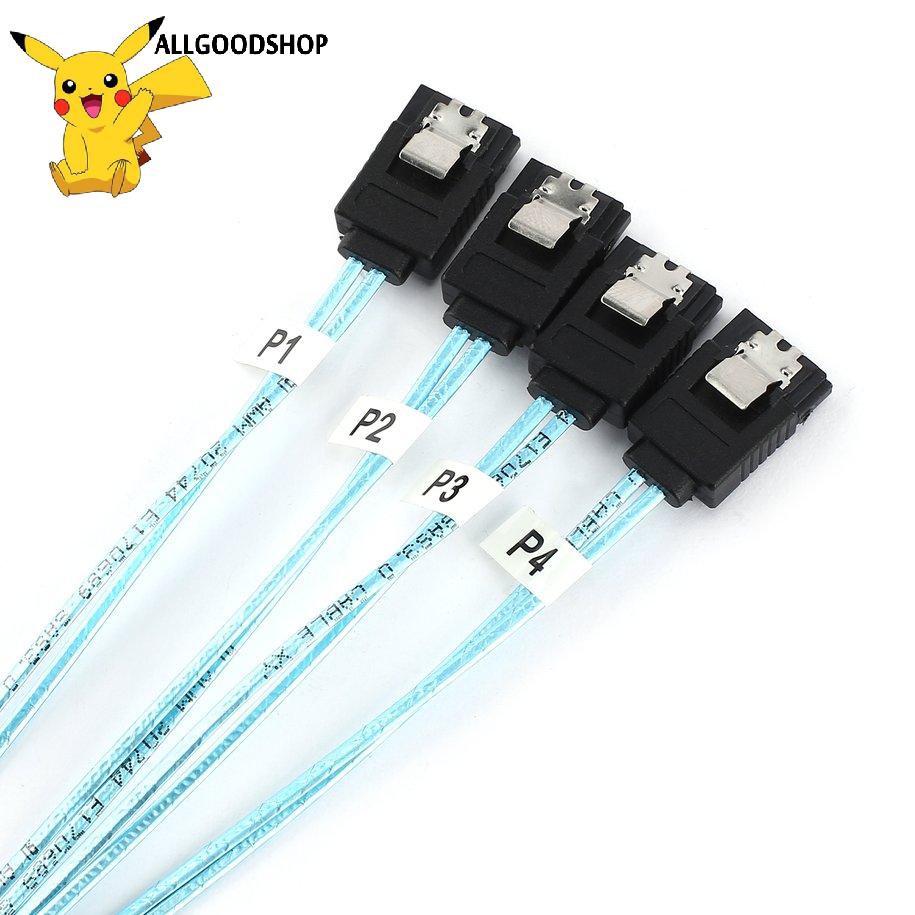 Cáp Chia Alltt Mini Sas 4i Sff-8087 36p 36-pin Male Sang 4 Sata 7-pin 0.5m