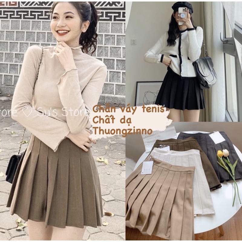 [Hàng Quảng Châu]Chân váy Tenis dạ chất lượng loại đẹp có quần trong