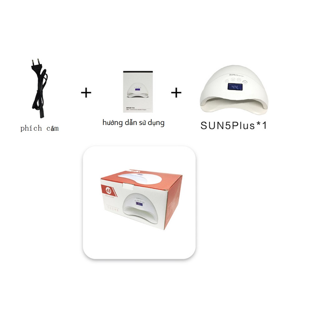 Máy hơ gel Sun 5 plus có bảo hành 1 tháng