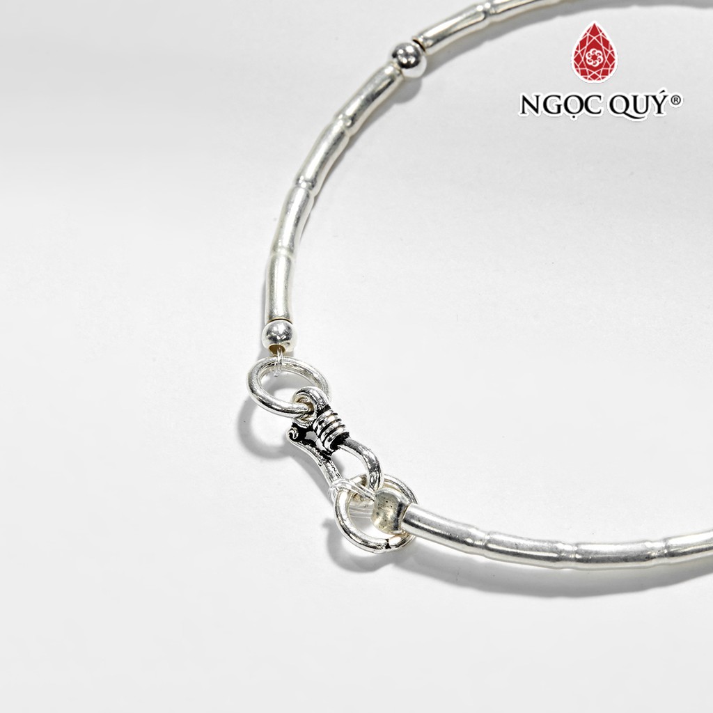 Vòng Tay Bạc 1 Hạt Đá Mã Não Đỏ Phối Charm Bàn Tay Hamsa Bạc - Ngọc Quý