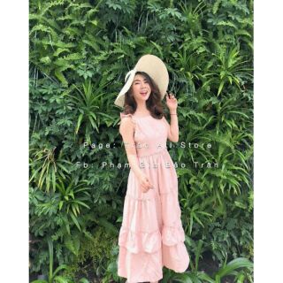 Đầm tầng màu trơn, hết bi