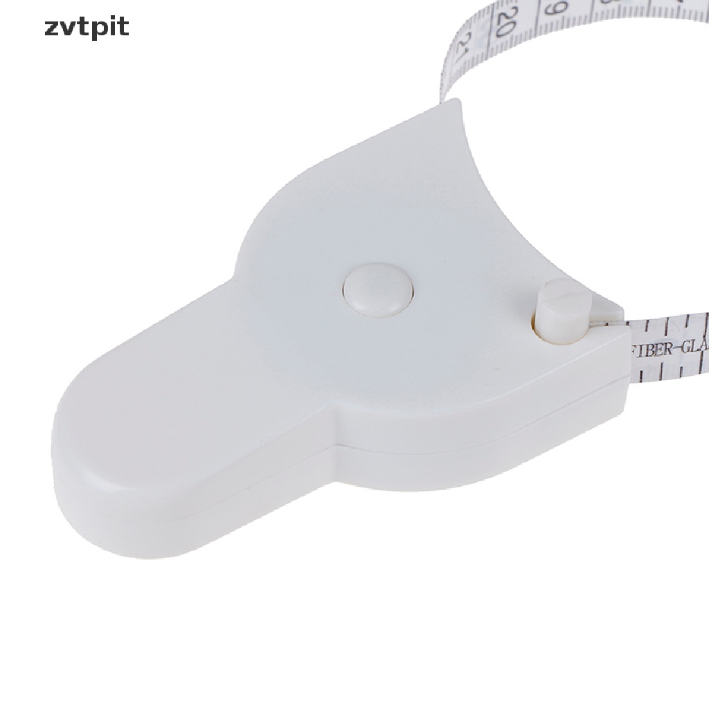 [ZVPT] 2Pcs/Set White PVC Body Fat Caliper Measure Tape Tester Fitness For Lose Weight DSF