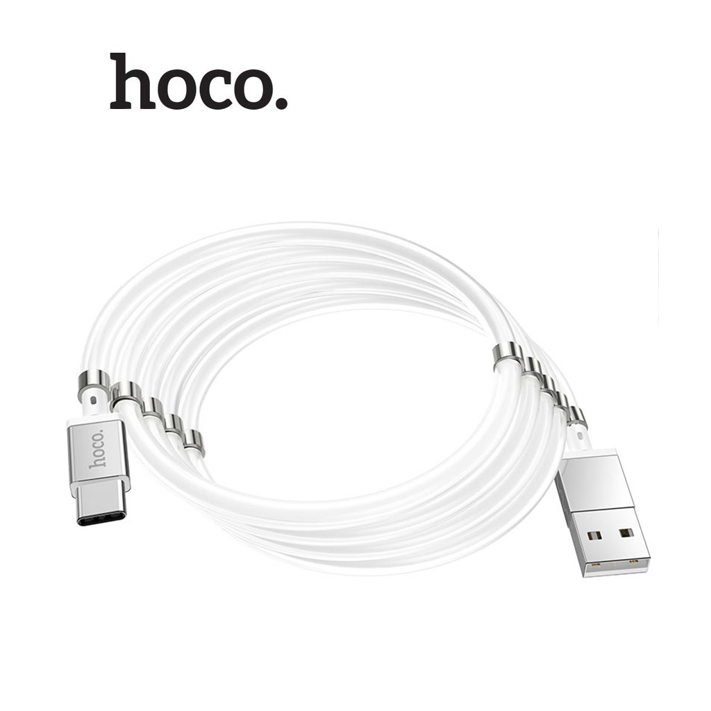 Cáp sạc 3A Hoco U91 Type-C hít nam châm gấp gọn chất liệu PVC dẻo dài 1M cho Android