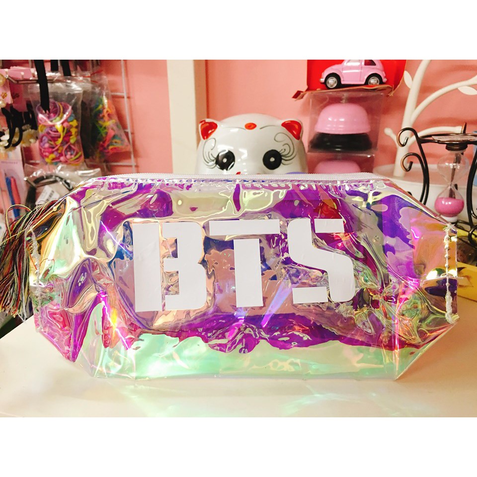 Hộp Bút Hologram Thần Tượng, hộp bút óng ánh KPOP, hộp bút tên nhóm nhạc Hàn Quốc