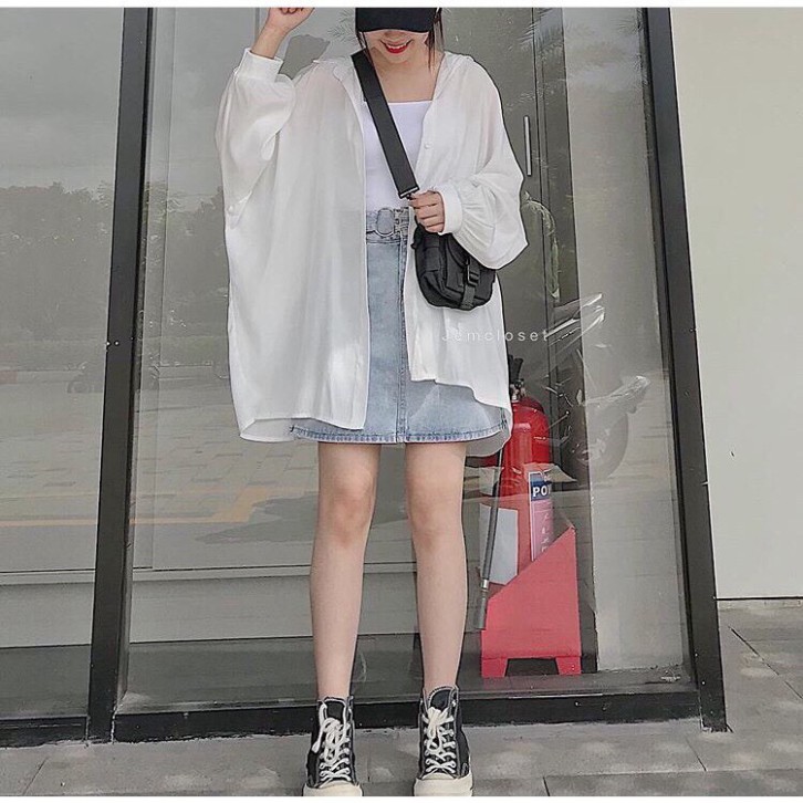 [Mã FASHIONT4WA2 giảm 10K đơn 50K] Áo sơ mi trắng tay bồng oversize jem closet / áo sơ mi trắng học sinh form rộng