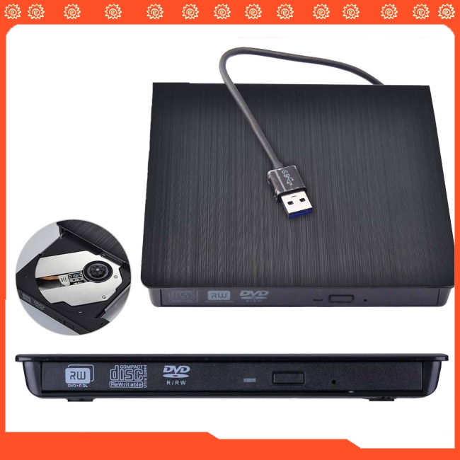 USB 3.0 DVD-RW Driver Portable External Optical Drive CD DVD RW ROM Player for Laptop Computer