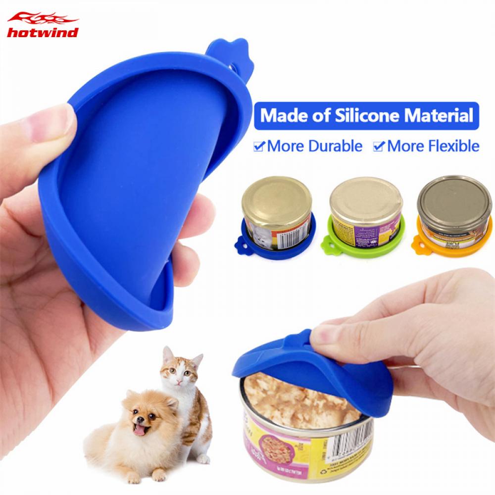 Hw Nắp Silicon Đậy Hộp Đựng Thức Ăn Cho Thú Cưng 8.5cm 7.5cm 6.5cm