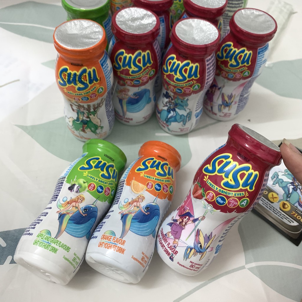 Combo 6 chai Sữa chua uống SUSU Vinamilk chai 80ml giàu dinh dưỡng cho bé 01239-1 | BigBuy360 - bigbuy360.vn