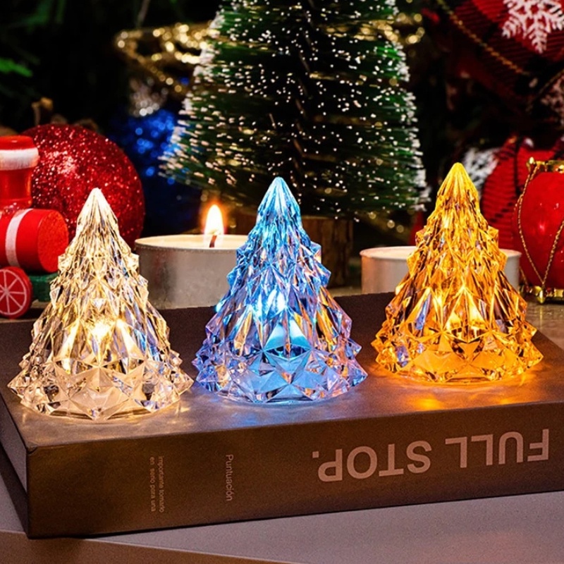 Đèn Ngủ Led Hình Cây Thông Giáng Sinh Trang Trí Cửa Sổ