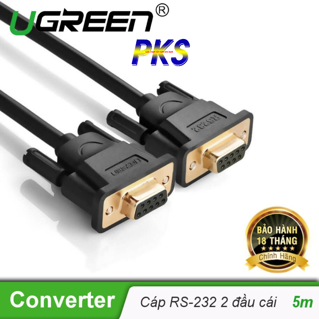 Dây cáp COM RS-232 2 đầu dài 5M UGREEN DB101 20152 - Hãng phân phối chính thức