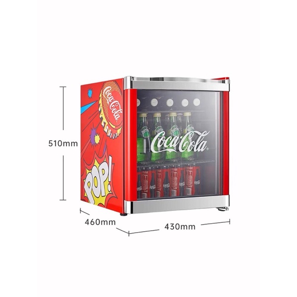 Tủ lạnh bảo quản đồ uống HKC x Coca Cola SC-46BUA 42L chính hãng phong cách Pop retro