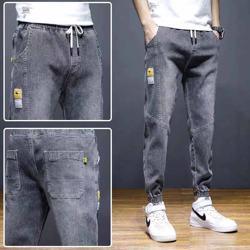 Quần jean jogger nam cạp chun bo gấu, quần bò baggy năng động - OMAN QJ013 | BigBuy360 - bigbuy360.vn
