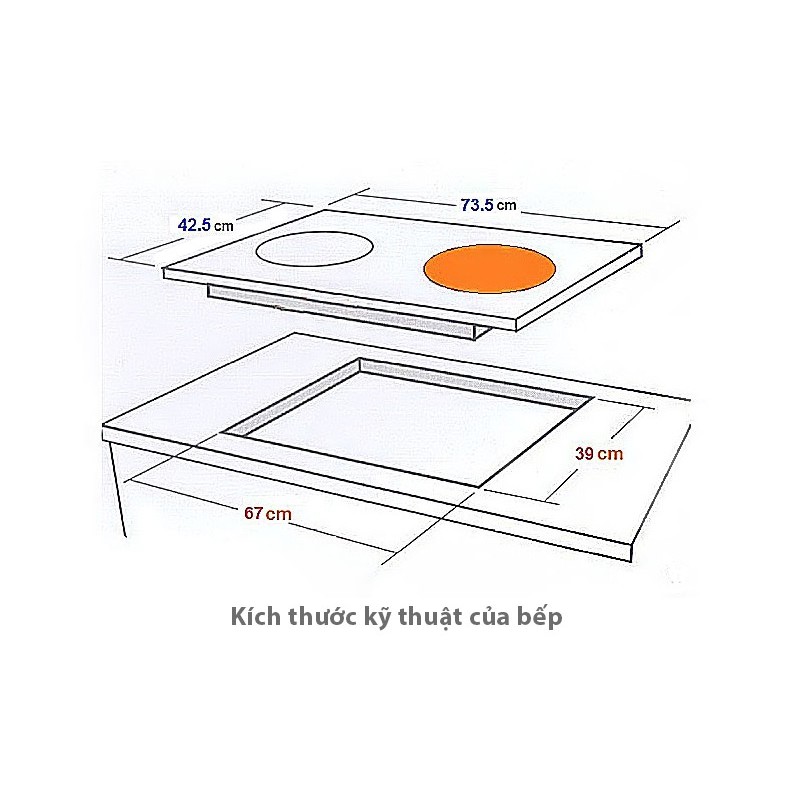 Bếp điện âm đôi KOJINE 1 từ 1 hồng ngoại KJ 6228