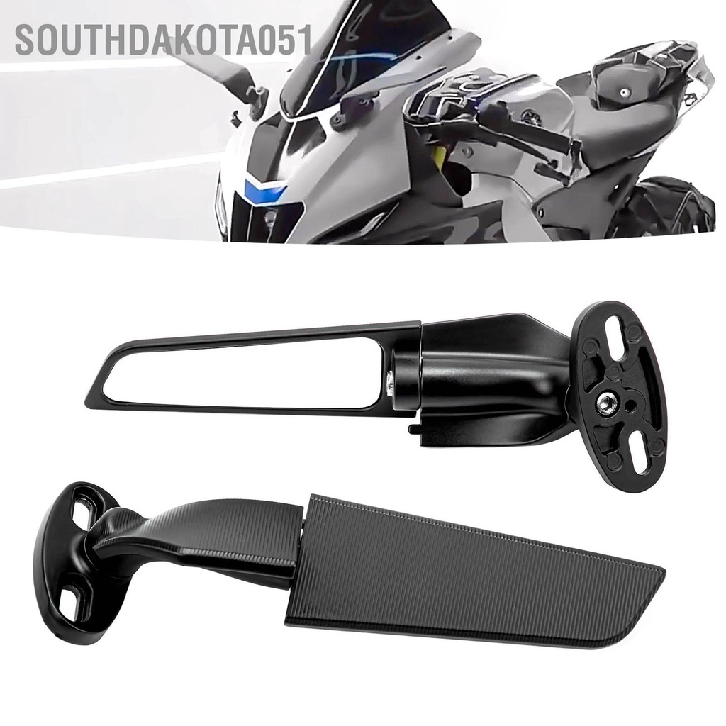 Southdakota051 Cánh gió xe máy Gương chiếu hậu có thể điều chỉnh bên thay thế cho NINJA 250 300 400 650 H2 H4
