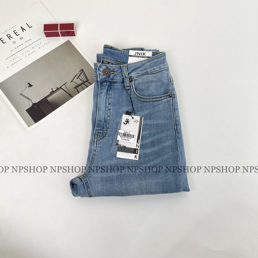 Quần jean nữ 9 tấc lưng cao dáng đẹp NPSHOP, quần bò cạp cao skinny jeans bigsize co giãn tốt JNIK002