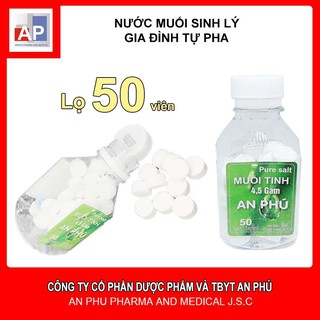 Viên Muối Tinh NaCl 0.9% Pha với nước, vệ sinh răng miệng – Lọ 50 viên – Soleil shop