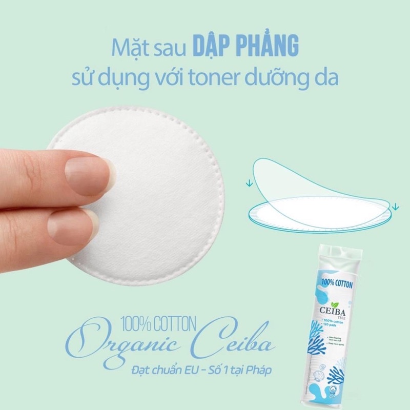 Bông Tẩy Trang Ceiba Chính Hãng Pháp 100% Cotton Tree