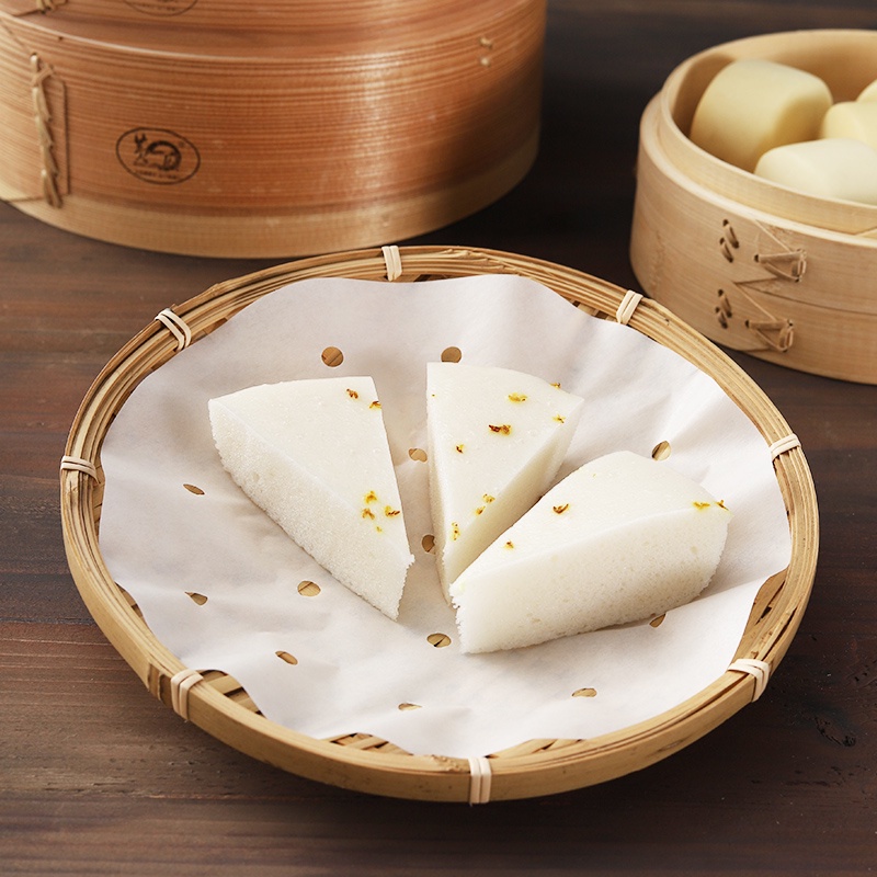Giấy nến  nồi chiên không dầu set 100 tờ - Giấy nến đục lỗ nướng bánh, hấp bánh bao chống dính