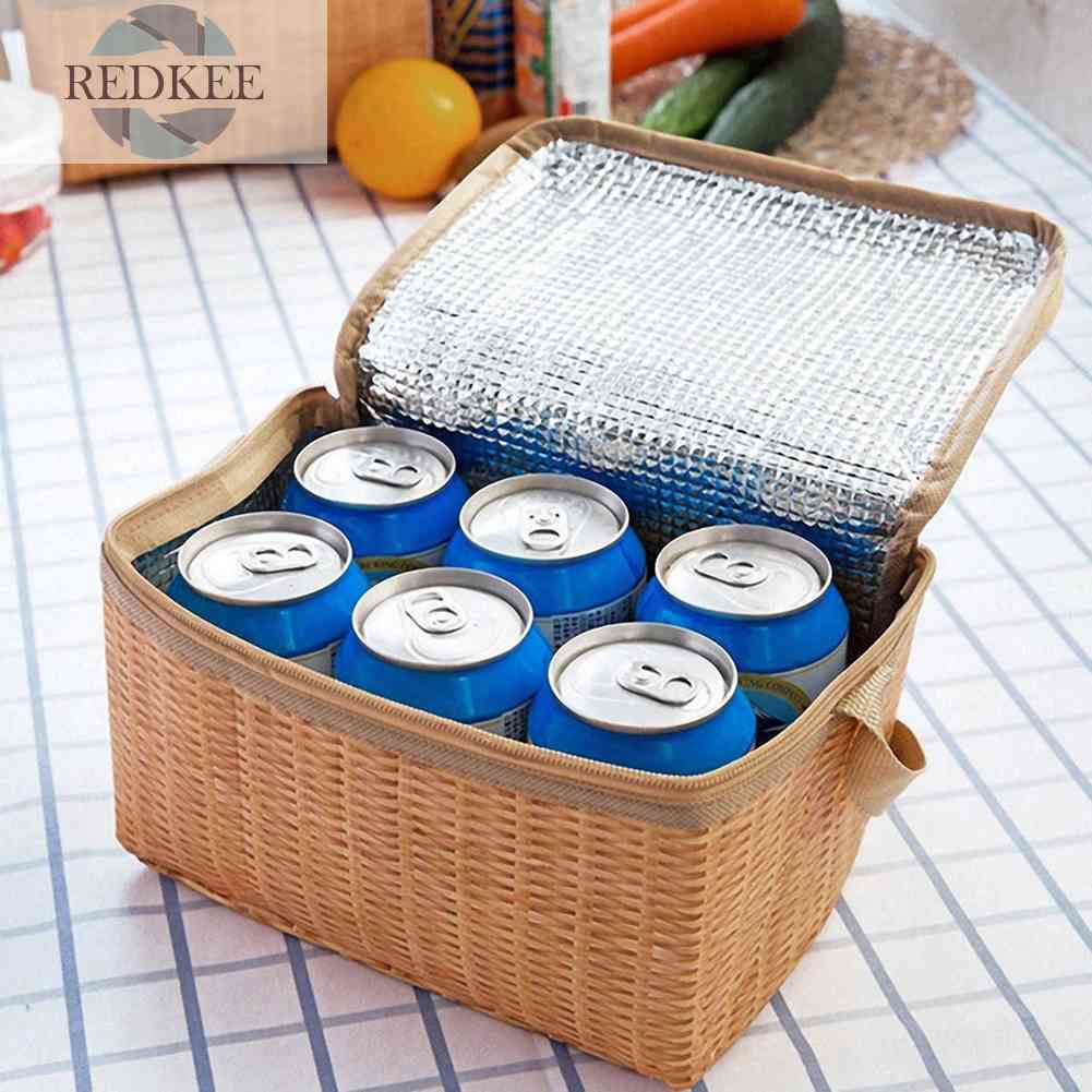 Giỏ Đựng Thức Ăn Bằng Sợi Đay Di Động Cho Hoạt Động Cắm Trại Ngoà