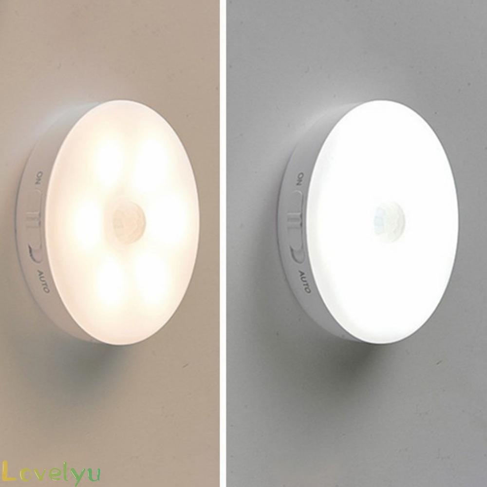 ◀READY▶Wireless 6LED PIR Motion Sensor Night Light USB Rechargeable Cabinet Closet Lamp# Good Quality