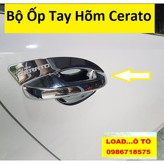 Bộ ốp tay và hõm cửa xe Kia Cerato 2019-2021 Mạ Crom Sáng Bóng Cao Cấp