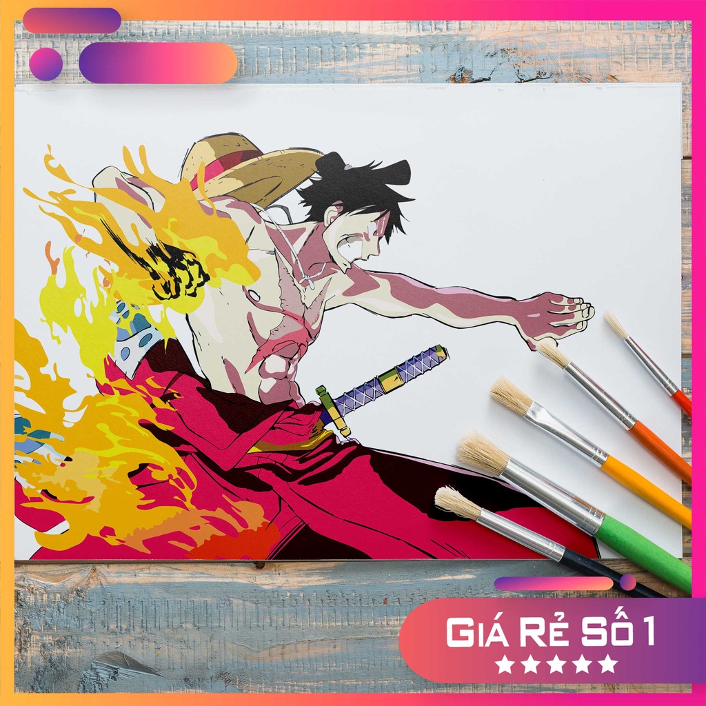 Tranh tô màu số hóa - TRANH ANIME - One Piece