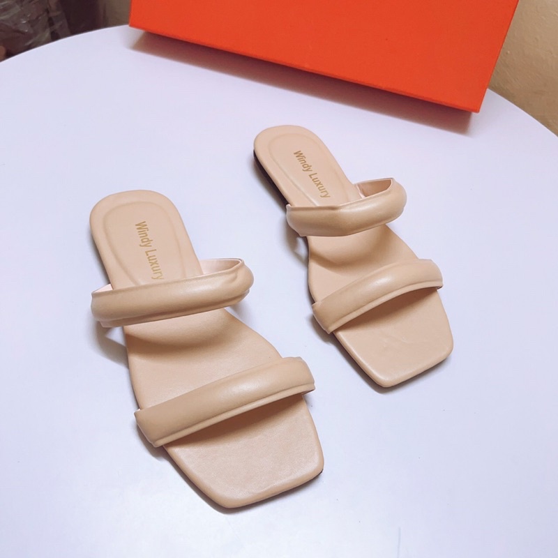 Dép lê nữ hè 2 quai phồng nhiều màu sắc trẻ trung nổi hot trend