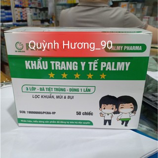 Khẩu trang y tế trẻ em PALMY 3 lớp lọc khuẩn hộp 50 chiếc