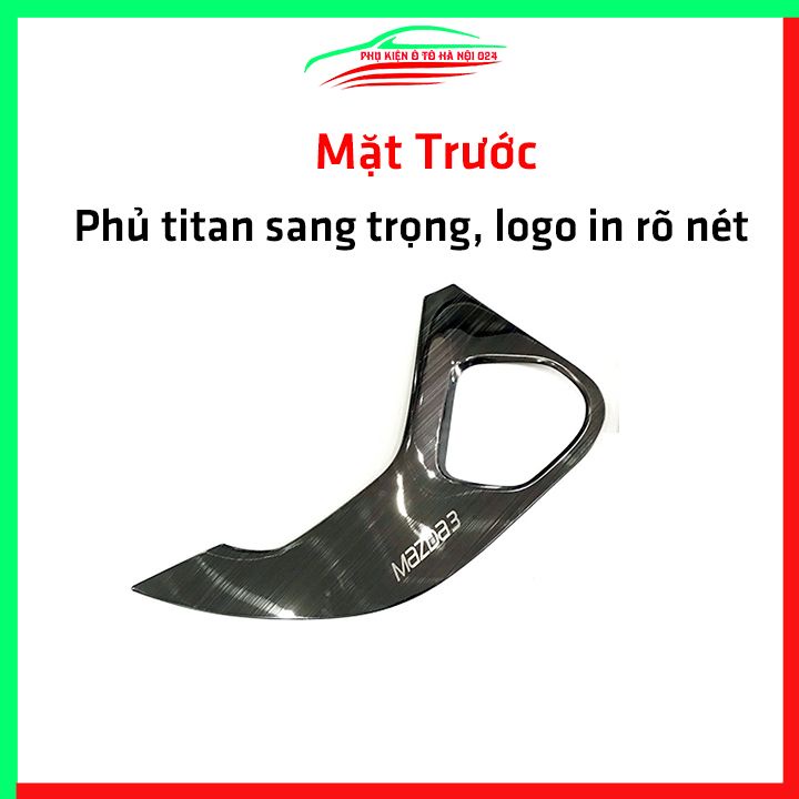 Bộ ốp tapli Mazda 3 2016-2019 vân Titan chống xước va đập khi mở cửa và làm đẹp xe