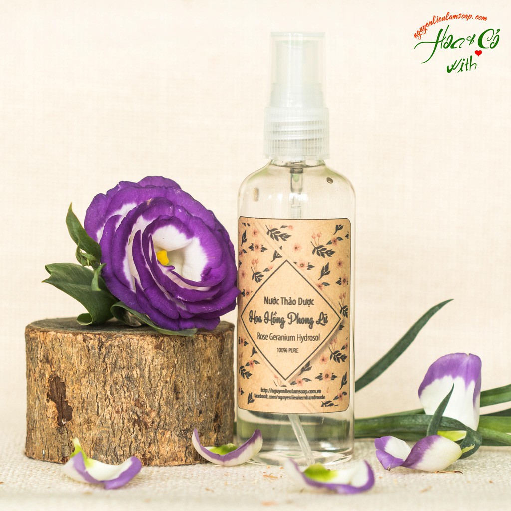 NƯỚC THẢO MỘC HOA HỒNG PHONG LỮ ( ROSE GERANIUM HYDROSOL )