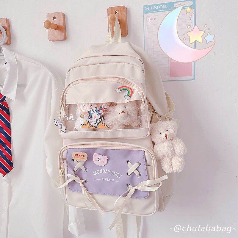 Balo Ulzzang Chống Thấm Balo Thời Trang Đi Chơi Đi Học Monday Lucky