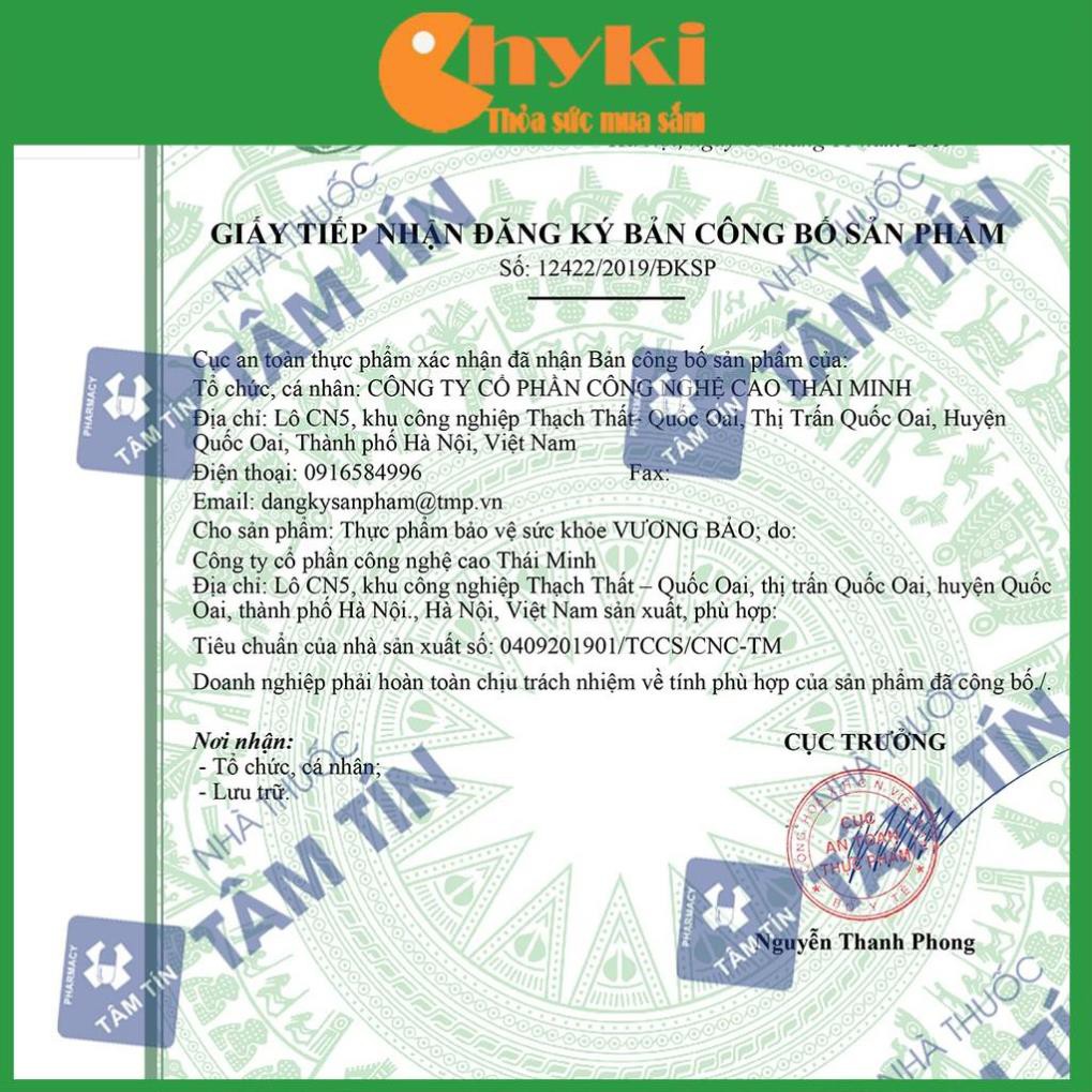 VƯƠNG BẢO - HỘP 20 VIÊN - lọ 80 viên