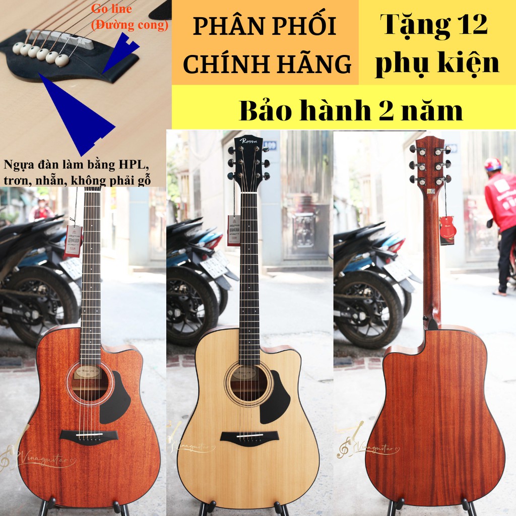 [ Fake tặng 10 triệu ] Đàn guitar acoustic Rosen G15 chính hãng gỗ thịt  guitar rosen nâng cấp của rosen g11 g13