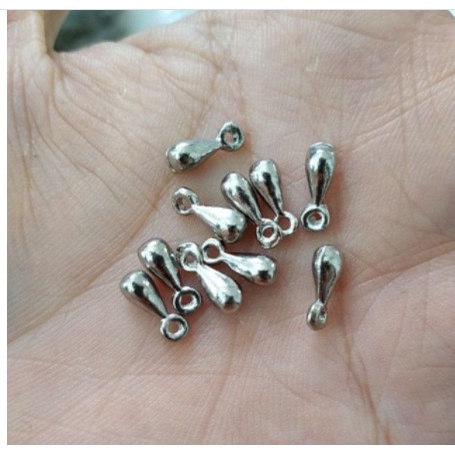 Gói 5-10 chuông đuôi treo trang trí, charm giọt nước xích tăng đưa làm vòng