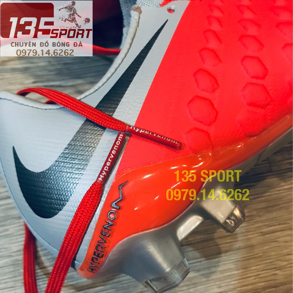 Giày đá bóng đinh cao Hyper Phantom Đỏ xám