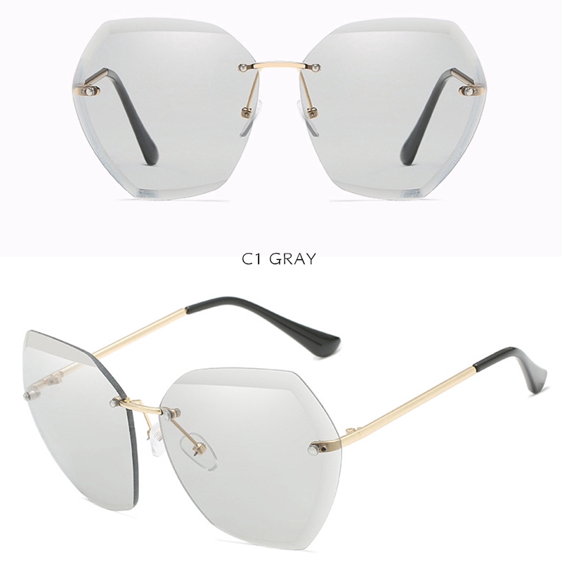 (Hàng Có Sẵn) Kính Mát Không Gọng Màu Kẹo Ngọt Phong Cách Hàn Quốc