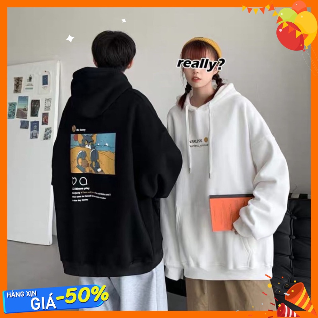 Áo hoodie nam nữ dáng rộng phong cách ovesize thu đông Hàn Quốc cá tính cho nam và nữ | BigBuy360 - bigbuy360.vn