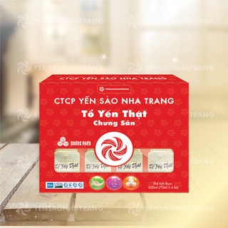 Tổ yến thật chưng sẵn - đường phèn - hộp 6 lọ 70ml