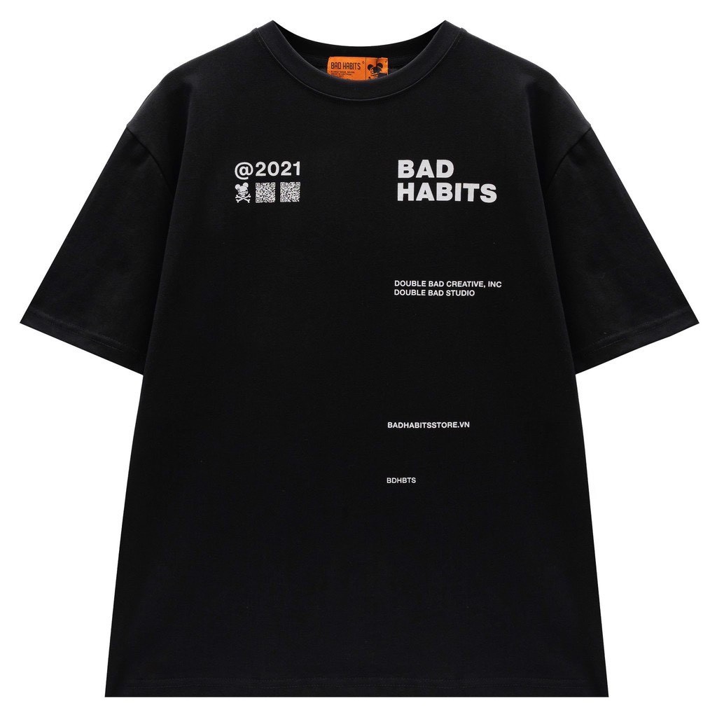 Áo thun BAD HABITS Kẹo Happy Pills , Tee Áo Phông Local Brand Tay Lỡ Form Rộng Unisex Nam Nữ Full Tag SATO SHOP