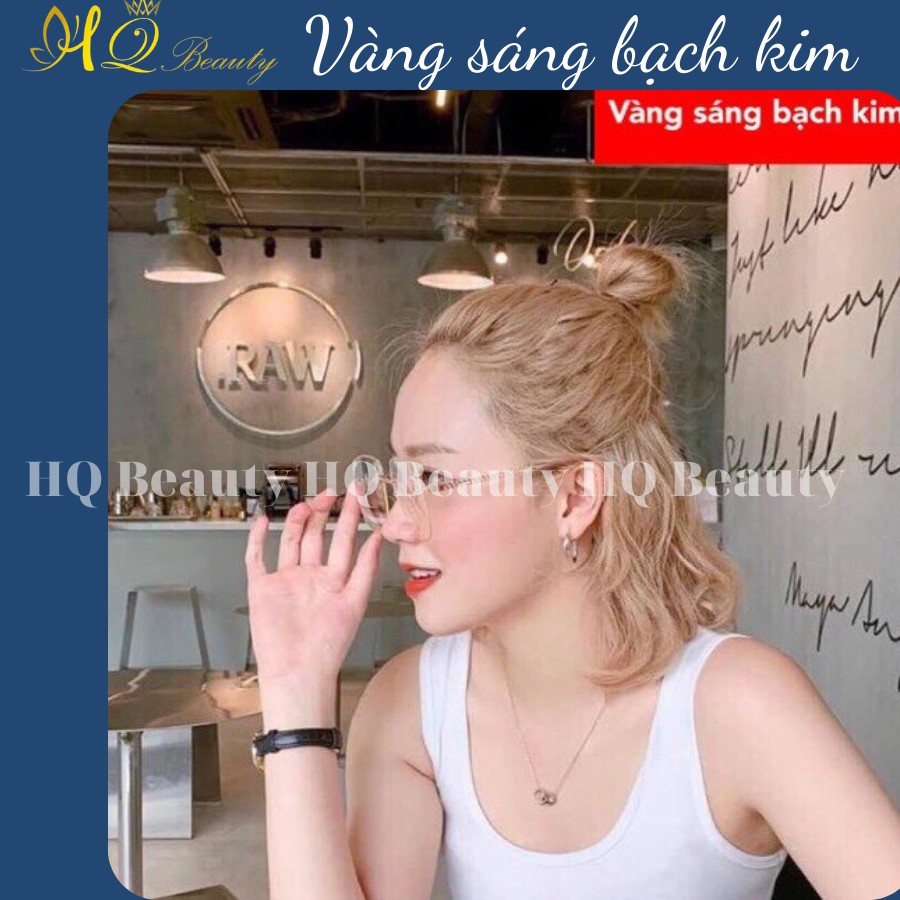 Nhuộm tóc màu vÀNG BẠCH KIM siêu hót, tặng oxy (VÀNG BẠCH KIM)