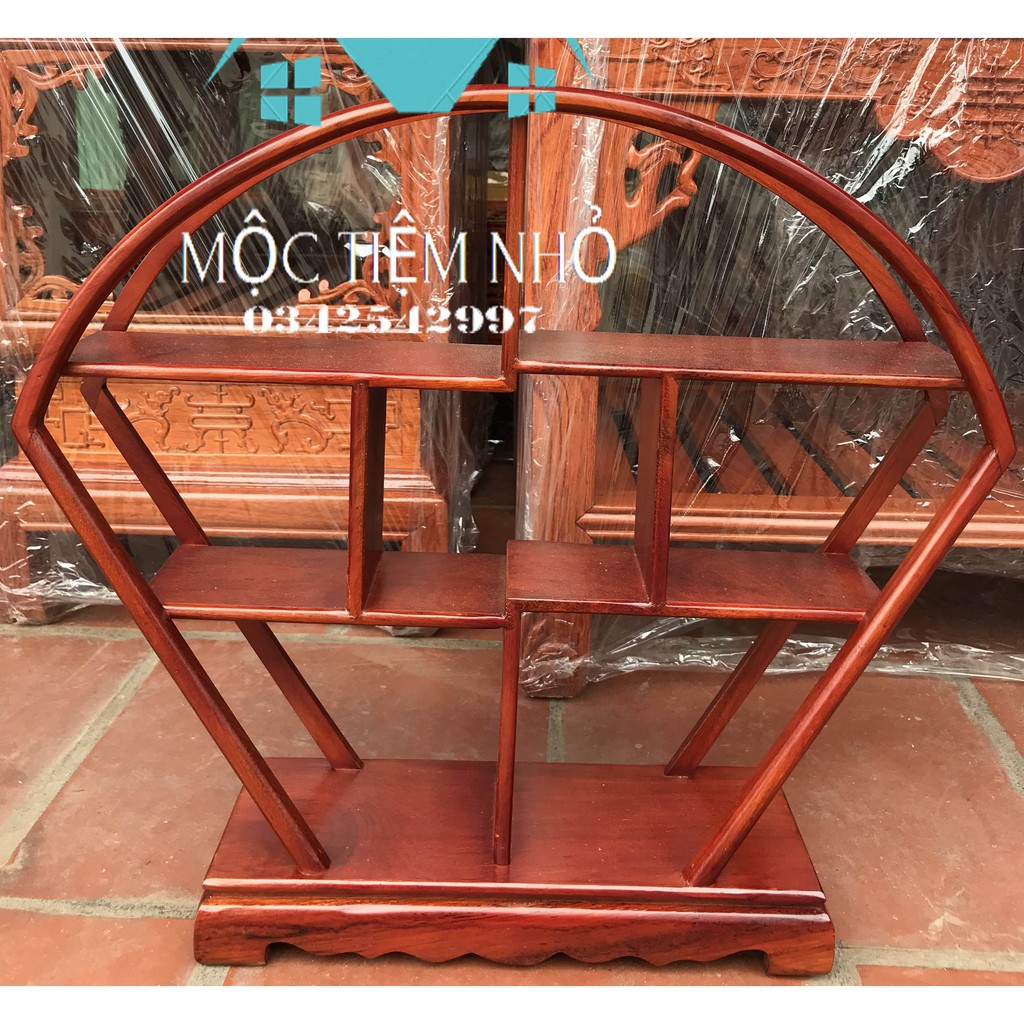 Kệ mini gia dụng gỗ gõ hình kim cương
