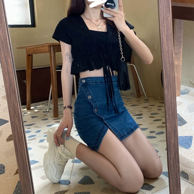 Chân váy denim phong cách hợp thời trang cho nữ D085 | BigBuy360 - bigbuy360.vn
