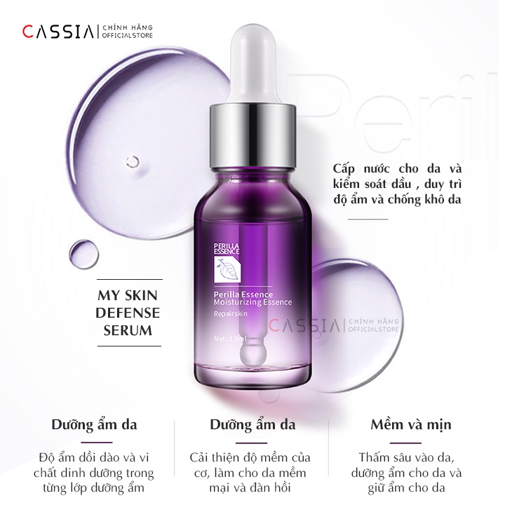 Serum dưỡng ẩm da, kiểm soát dầu KANJN, Serum dưỡng trắng chiết xuất lá tía tô, Se khít lỗ chân lông