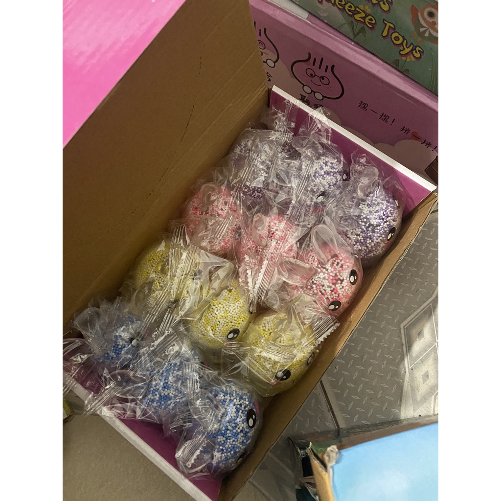 Squishy THỎ XỐP PHÁT SÁNG Mochi đồ chơi bóp tay mềm mịn dễ thương chân thực giảm stress co dãn đàn hồi ngộ nghĩnh bóp gi