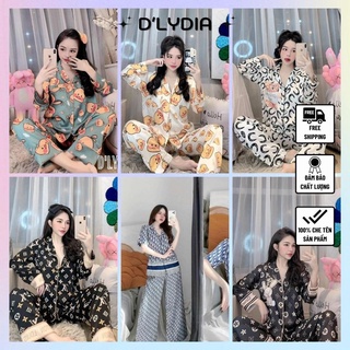 Đồ bộ nữ pijama lụa cao cấp dài tay d'lydia dn05