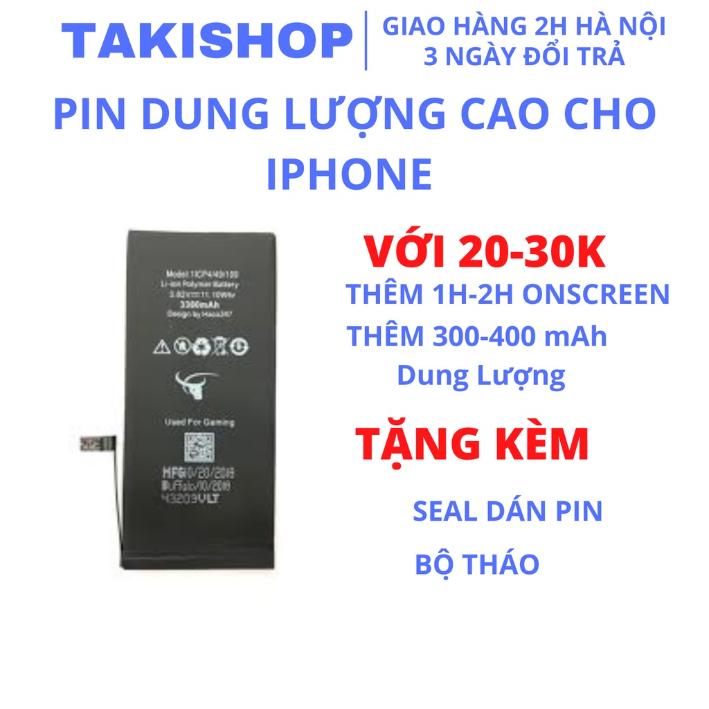 PIN Iphone Dung Lượng Cao, Pin Gaming Cho IPhone 5/5s/5c/5SE/6/6s/6plus/6splus/7/7plus/8/8p/X/Xs/XR/Xsm/11/12 promax