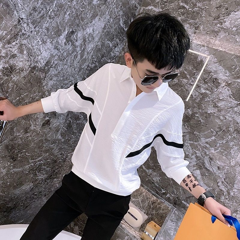 Áo Sơ Mi Tay Lửng Dáng Ôm Trẻ Trung Cá Tính Cho Nam