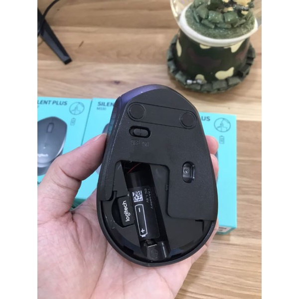 Chuột không dây Logitech M330 slient + tặng kèm pin AA