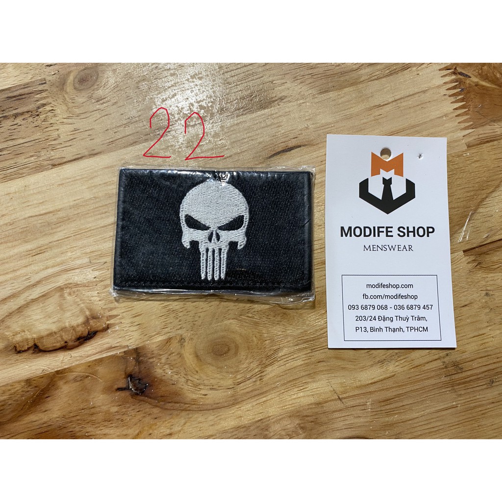 Tem dán Patch velcro vải thêu dán trang trí nón, balo, quần áo - Sticker có mặt bông để dán hoặc may vào - Modife Shop